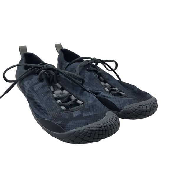 TSLA Trail Running Shoe BK32 Zero Drop Men Black Gray Camo Lace-Up 8.5 EUR 42 - Picture 1 of 9